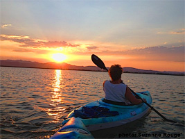 Colleen Crosson and kayak