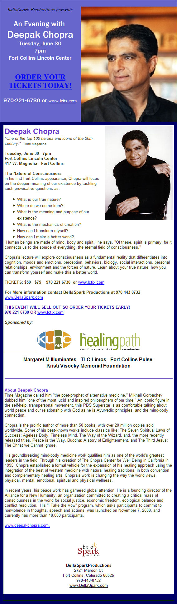 An Evening with Deepak Shopra